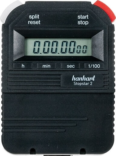 Hanhart Stopstar 2 Stoppuhr, digitales Display mit Start-Stopp- und Rückstellfunktionen