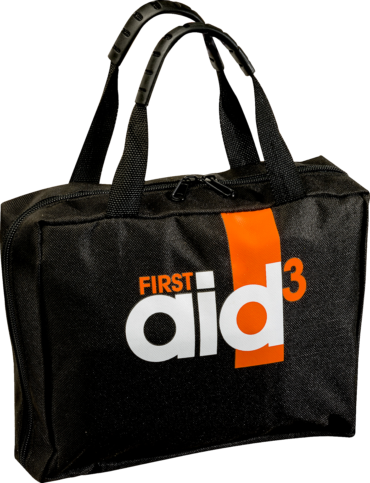 Schwarz First Aid Tasche mit orange-weiss
