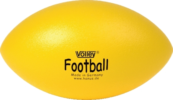 Gelber Volley Soft-Football, ideal für sicheres Spielen, hergestellt in Deutschland