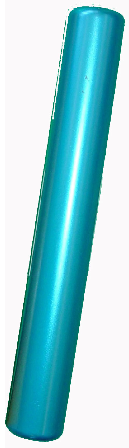 Metallische blaue Rolle in zylindrischer Form