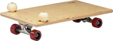Transportrollwagen aus Holz mit vier robusten Rädern für einfache Mobilität.