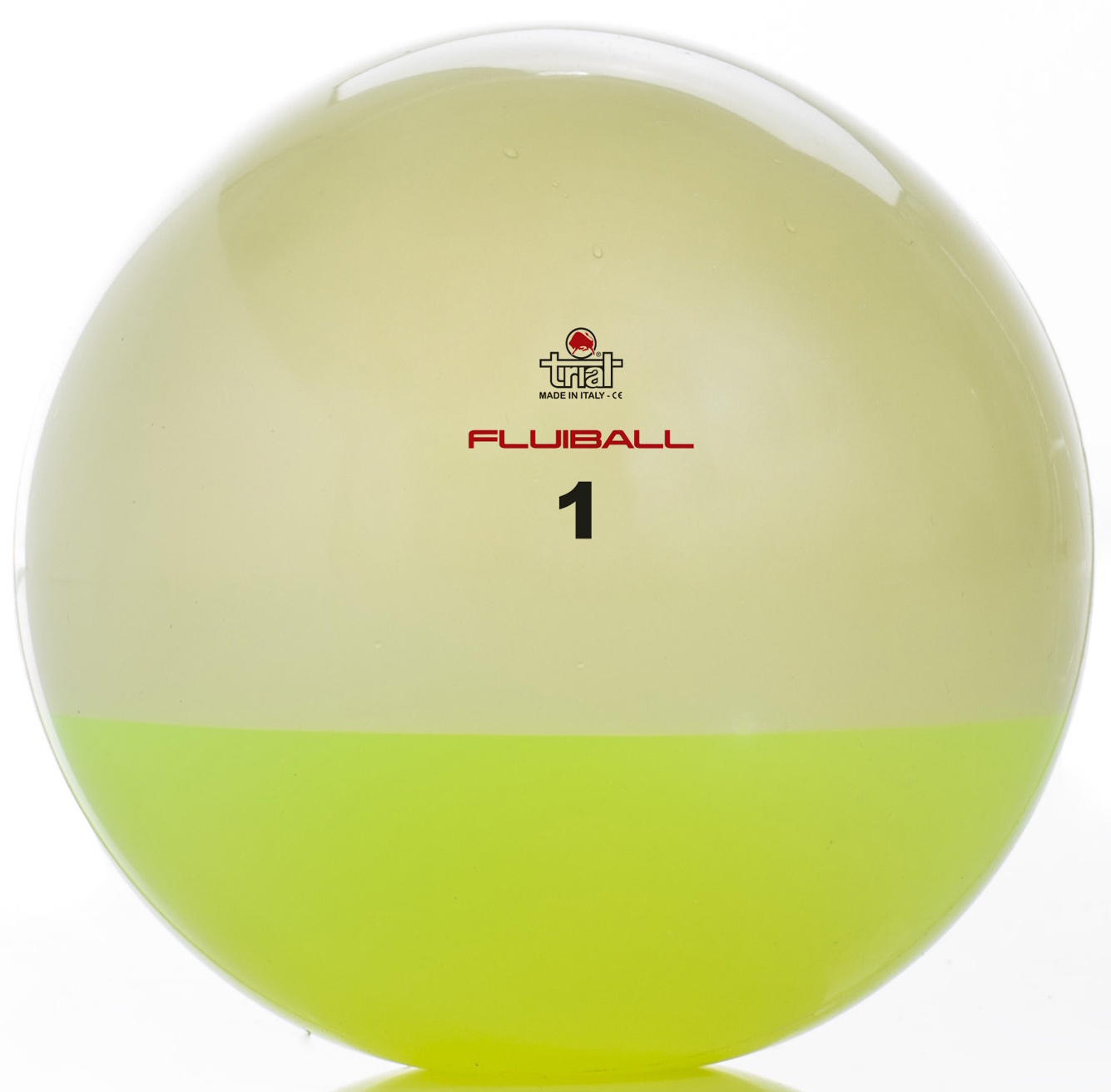 Gelber Fluiball Trainingsball für Fitness und Koordination