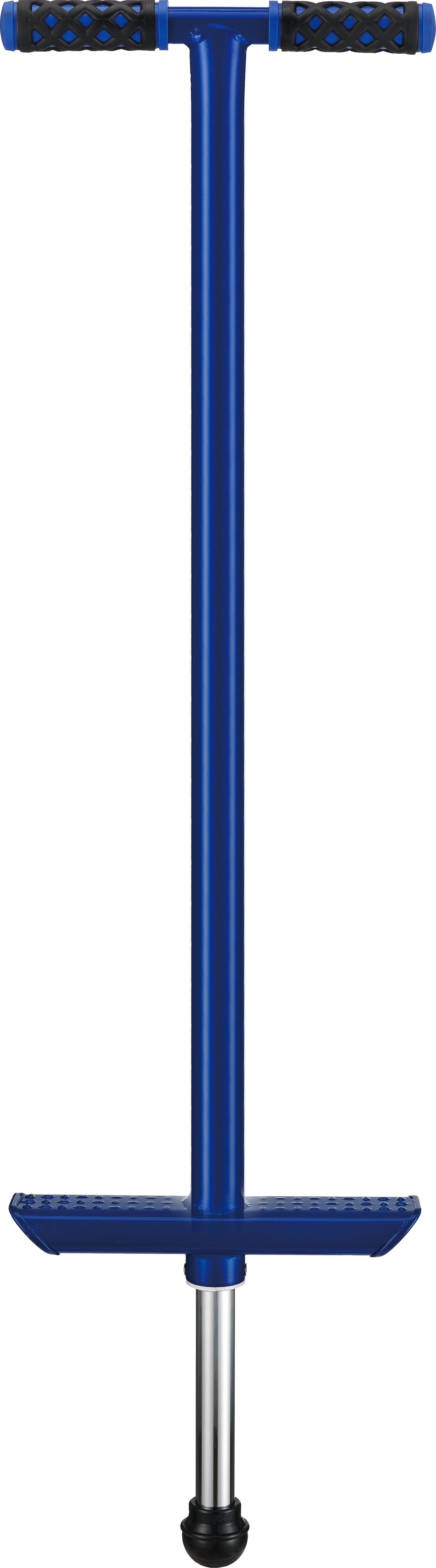 Blauer Pogo-Stick mit stabilen, rutschfesten Griffen und Fußstützen