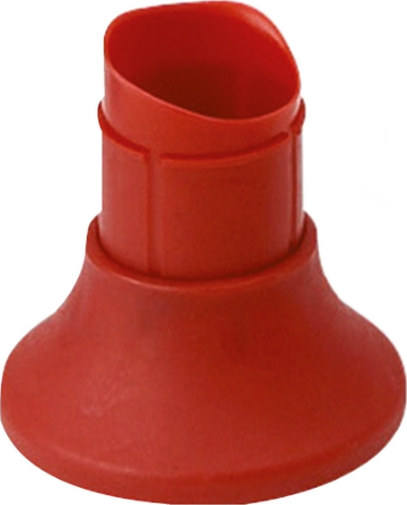 Roter Adapter aus Kunststoff, geeignet für spezifische Anschlusszwecke