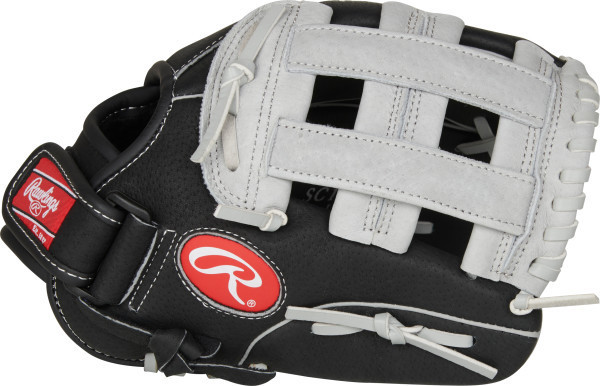 Hochwertiger Baseballhandschuh aus Leder mit schwarzem und weißem Design