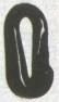 Schwarzer Metall-Schraubhaken in Ovalform