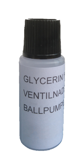 Flasche Glycerinöl zur Pflege von Ventilnadeln für Ballpumpen