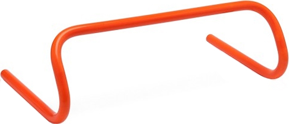 Eine orangefarbene Hürde für Fitness- und Lauftraining