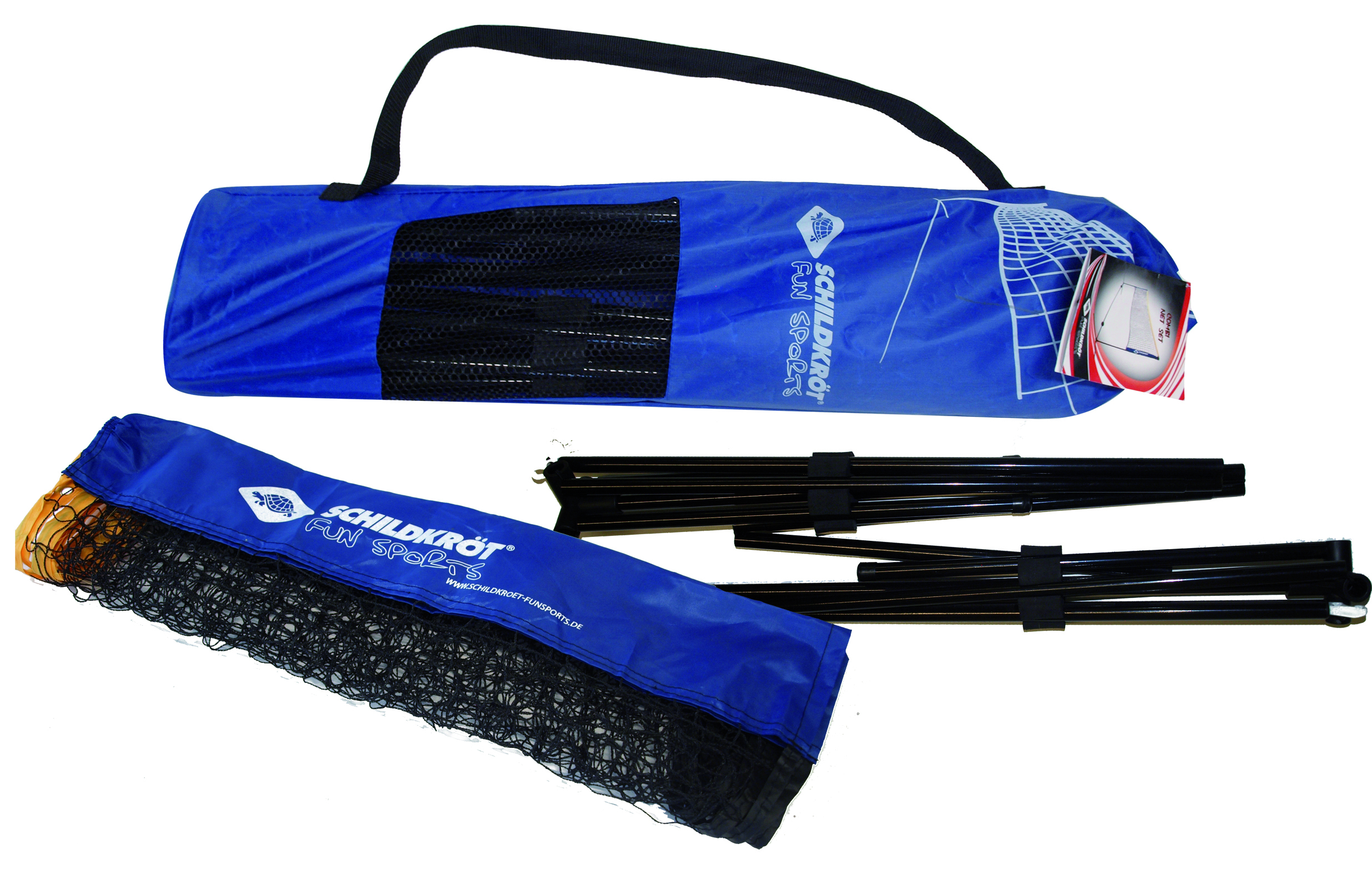 Schildkröt Fun Sports Netz-Set mit blauer Tragetasche, Stangen und Netz für sportliche Aktivitäten im Freien