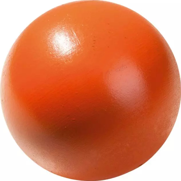Ein leuchtend orangefarbener Spielball, ideal für sportliche Aktivitäten oder als Spielzeug für Kinder geeignet.