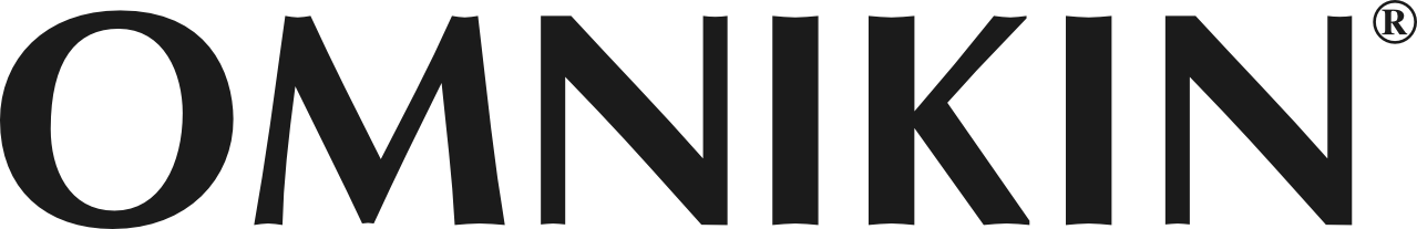 Schwarzes Omnikin Logo mit großem Schriftzug