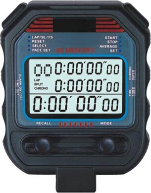 Digitale Stoppuhr mit großem Display zur präzisen Zeitmessung, ideal für Sport- und Trainingseinheiten.