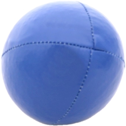Blauer, handgenähter Softball aus Kunstleder