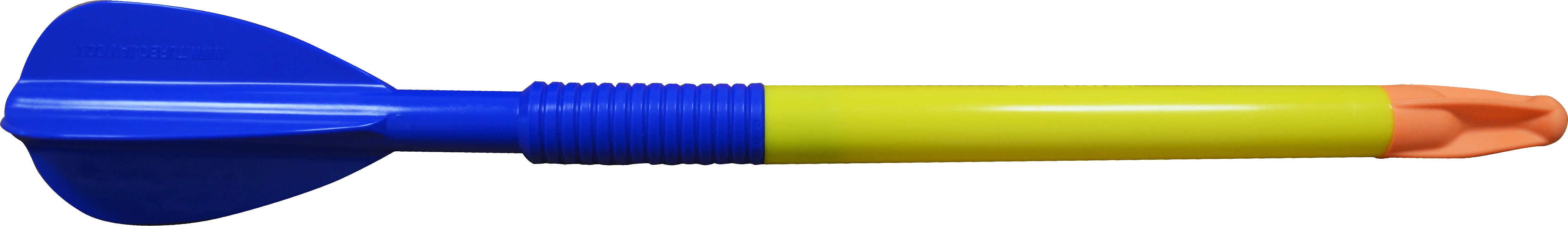 Farbigi Spielzeugrakete mit blaue Flügel für d'Chind