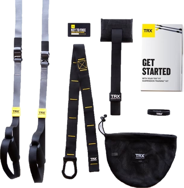 TRX Fit Suspension Trainer Set inklusive Bänder, Türanker, Tragetasche, Handbuch und mehr